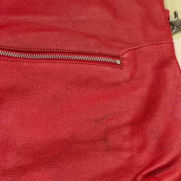 Foley+Corinna Mid City Red Leather fold over tote. - Picture 11 of 14